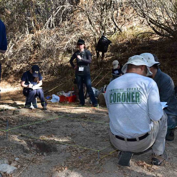 Forensic students out in the field